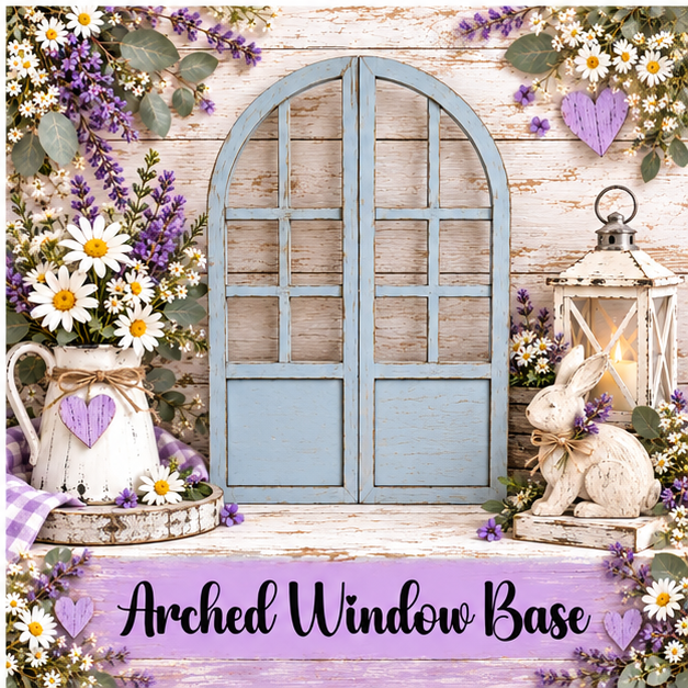 Unfinished MDF Arched Window Base