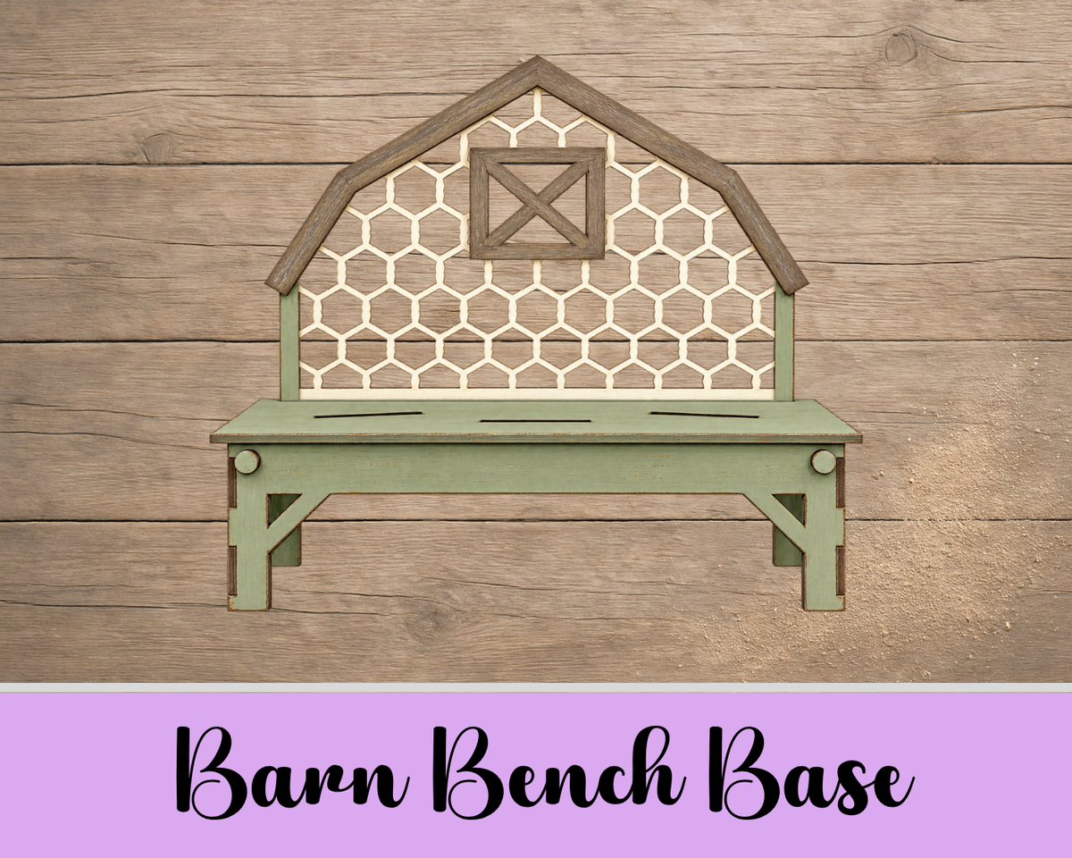 Unfinished MDF Farmhouse Barn Shelf Sitter Kit: Wood Decor