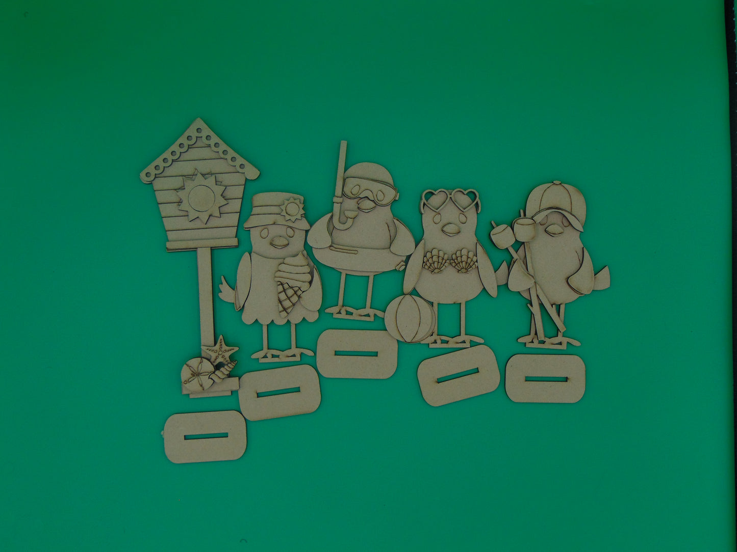 Summer Fun Wooden Bird Set