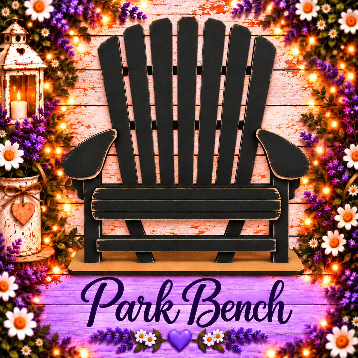 Unfinished MDF Interchangeable Adirondack Chair Base