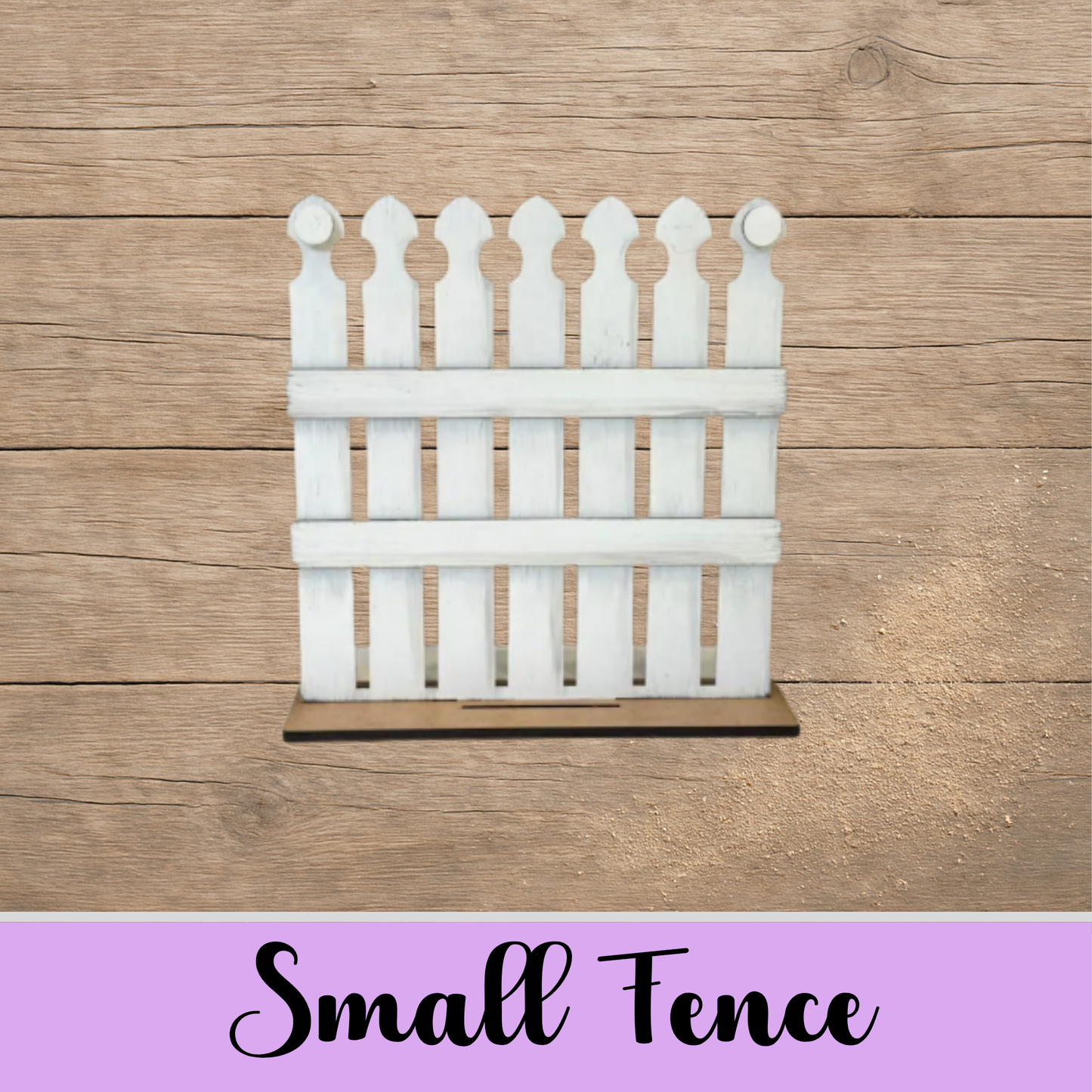 Unfinished Small Picket Fence Base