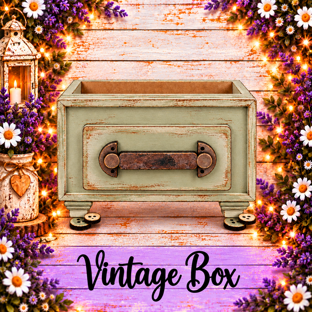 Unfinished MDF Vintage Drawer Box