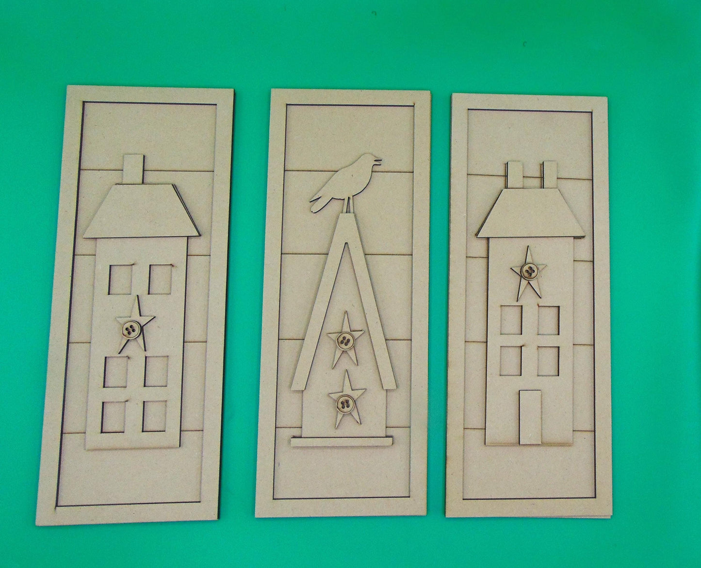 Primitive Houses Trio Shelf Sitter/Leaner