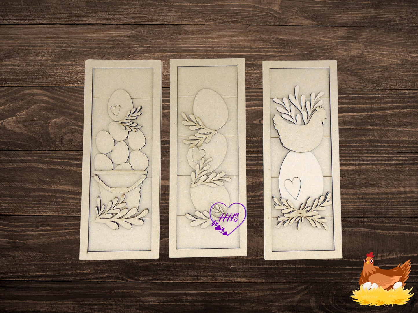 Egg Trio Shelf Sitter/Leaner