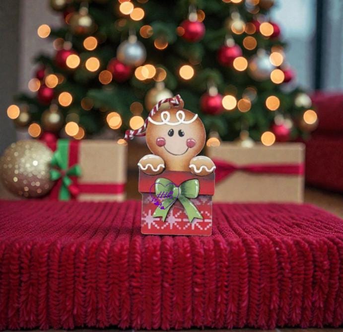 Whimsical Gingerbread Ornament Set – Layered Christmas Cuties