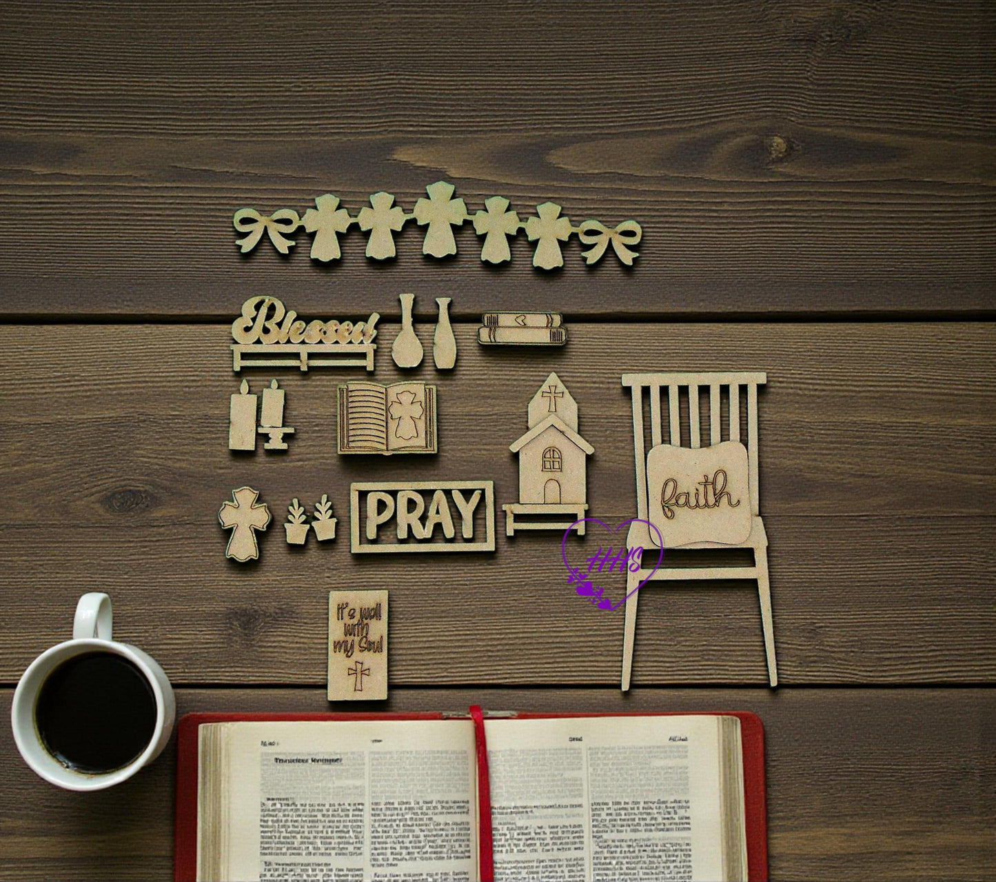 Faith Hutch – Unfinished MDF DIY Décor Set