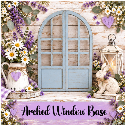Unfinished MDF Arched Window Base