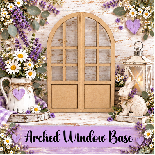 Unfinished MDF Arched Window Base