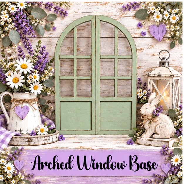 Unfinished MDF Arched Window Base