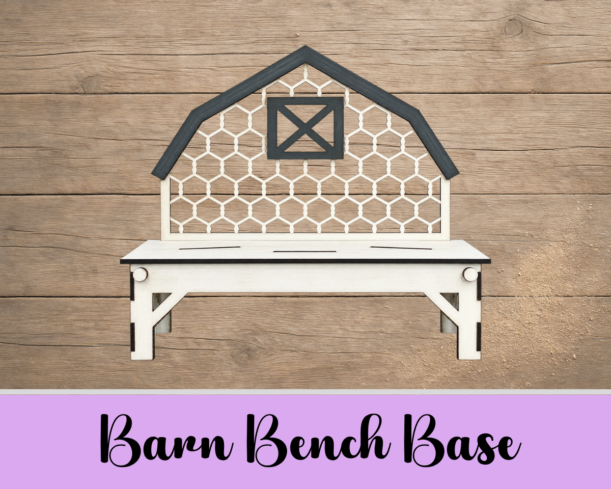 Unfinished MDF Farmhouse Barn Shelf Sitter Kit: Wood Decor