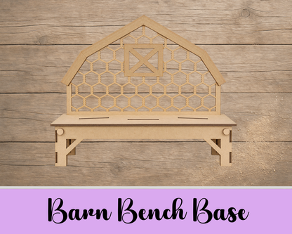 Unfinished MDF Farmhouse Barn Shelf Sitter Kit: Wood Decor