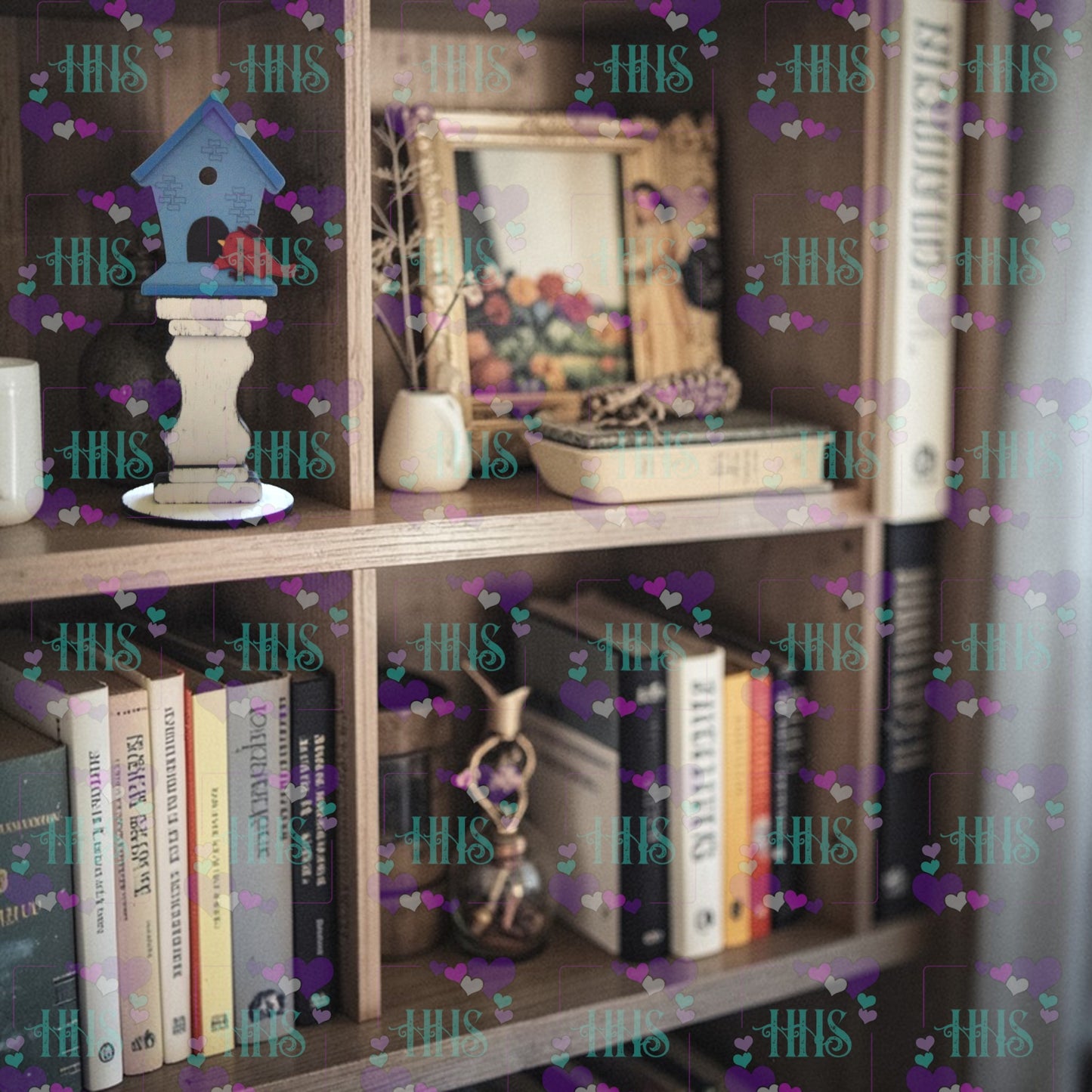 Unfinished MDF Birdhouse Insert for Spindle Base – DIY MDF Interchangeable Decor