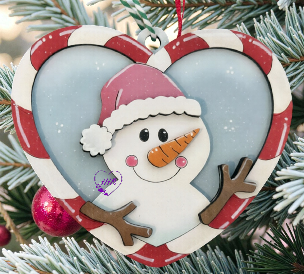 Candy Cane Heart Christmas Ornament Collection – Layered Holiday Cuties