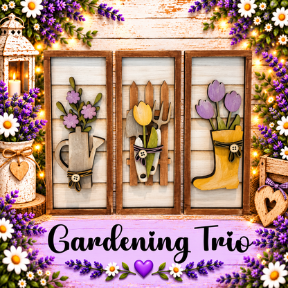 Unfinished MDF Gardening Trio