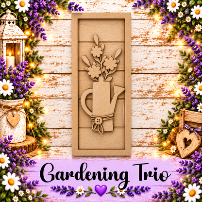 Unfinished MDF Gardening Trio