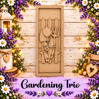 Unfinished MDF Gardening Trio