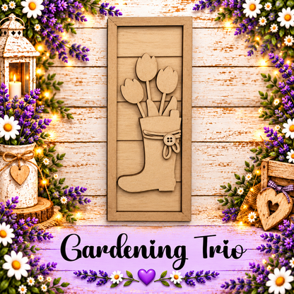 Unfinished MDF Gardening Trio
