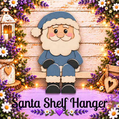 Unfinished MDF Santa Shelf Hanger