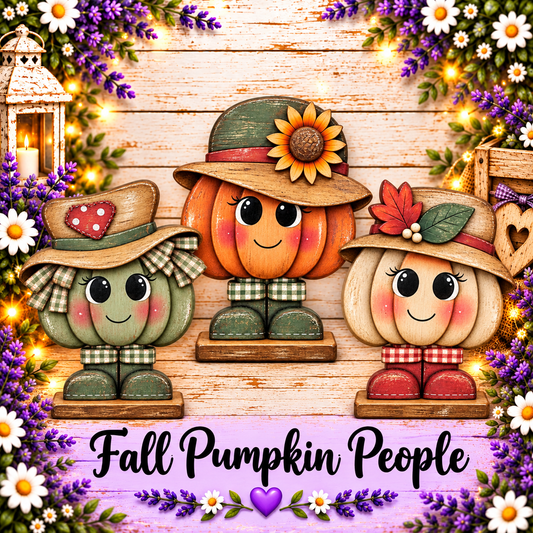 Pumpkin Patch Pals – Unfinished MDF Fall Shelf Sitters