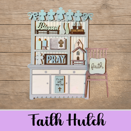 Unfinished MDF Faith Hutch