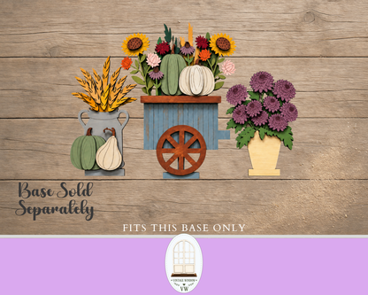 Unfinished MDF Fall Harvest Arched Window Insert Set – DIY Interchangeable Decor