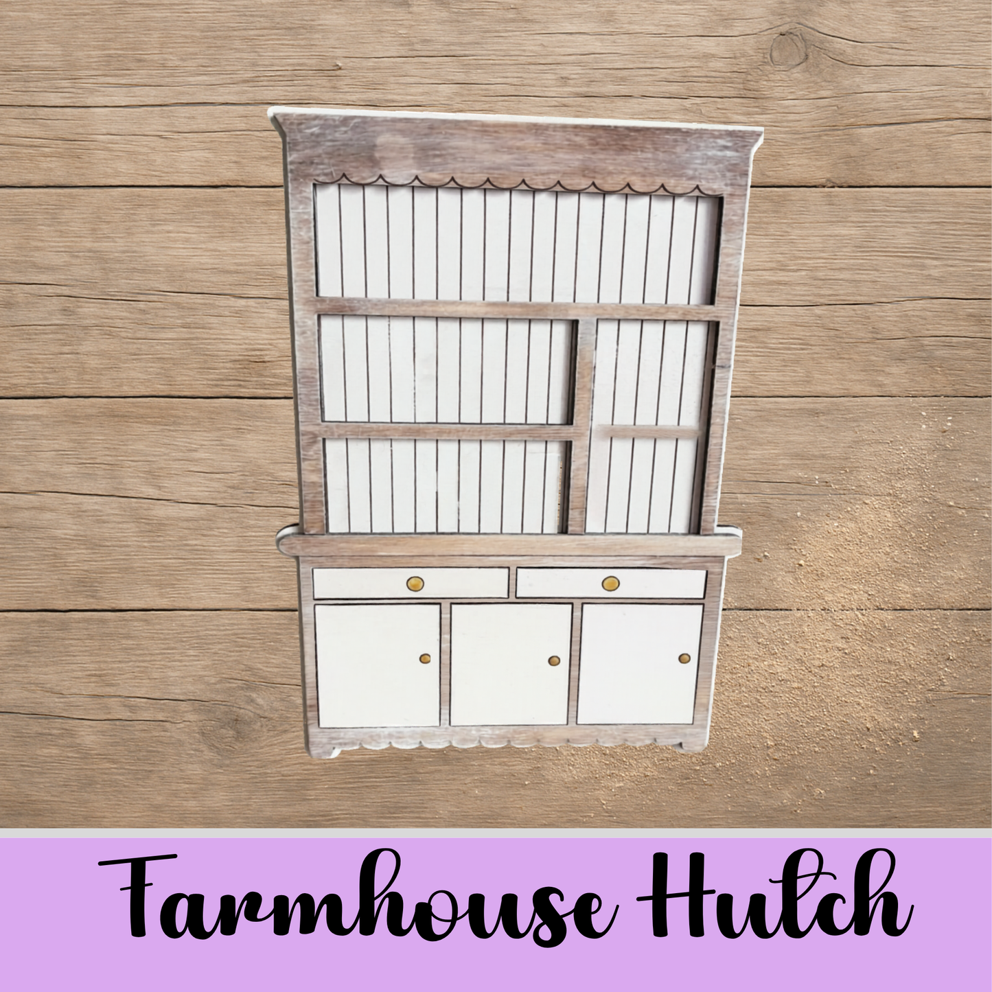 DIY Mini Farmhouse Hutch: Unfinished MDF Shelf Decor