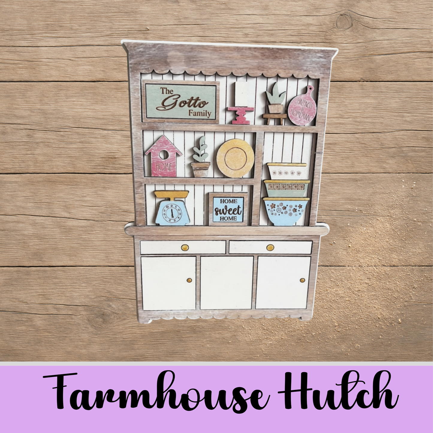 DIY Mini Farmhouse Hutch: Unfinished MDF Shelf Decor
