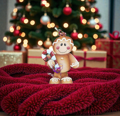 Whimsical Gingerbread Ornament Set – Layered Christmas Cuties