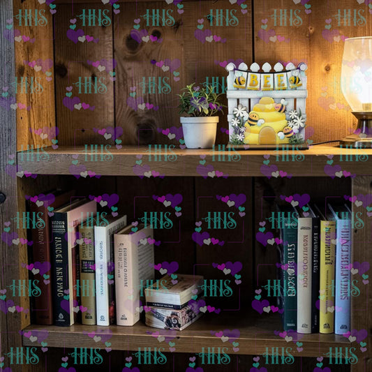 Unfinished MDF Bee Fence Insert with Banner – DIY Interchangeable Decor