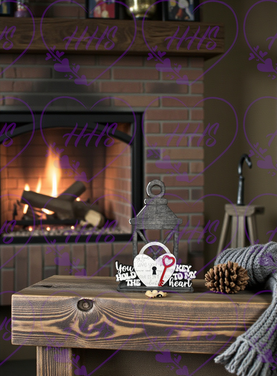 “Key to My Heart” Lantern Insert – Sweet & Cozy Decor