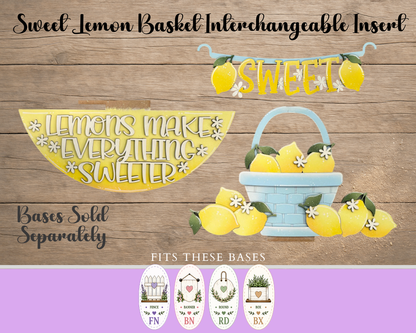 Unfinished Sweet Lemon Basket Insert