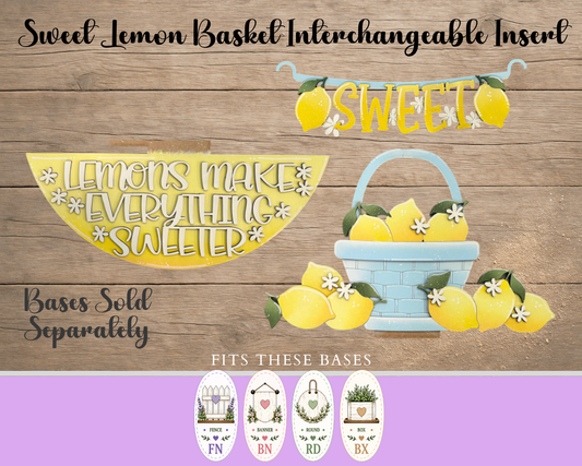 Unfinished Sweet Lemon Basket Insert
