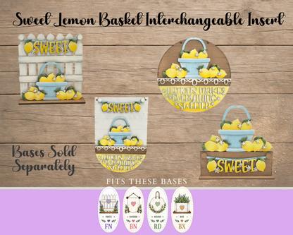 Unfinished Sweet Lemon Basket Insert