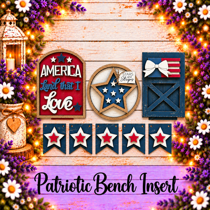 Patriotic Bench Insert