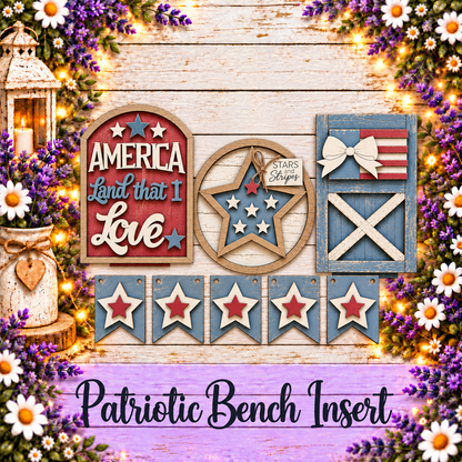 Patriotic Bench Insert