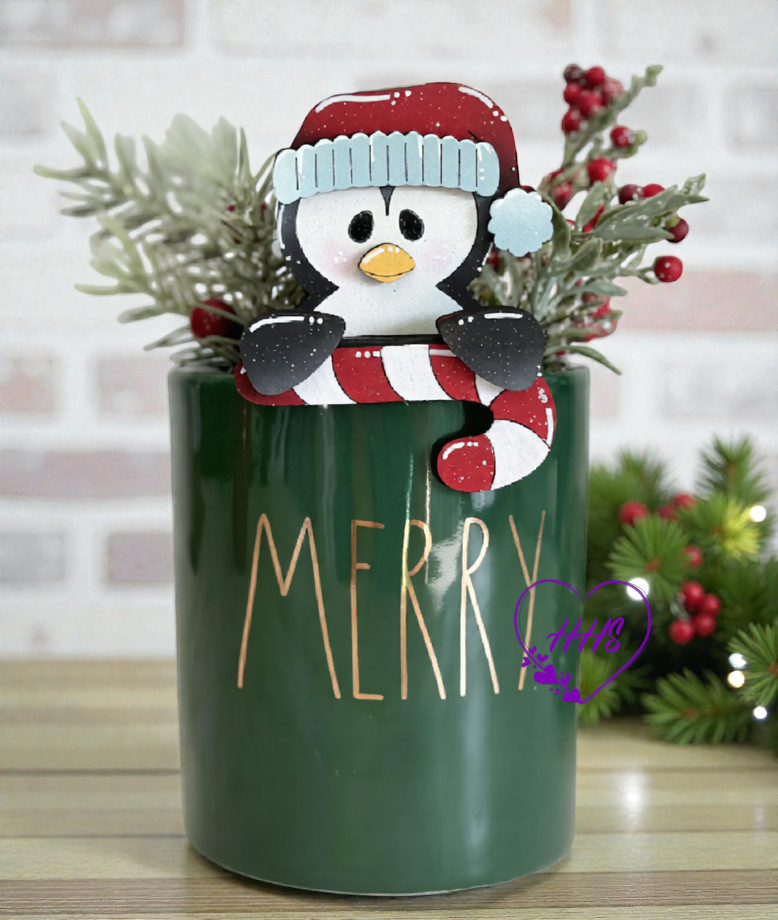 Candy Cane Penguin Interchangeable Insert