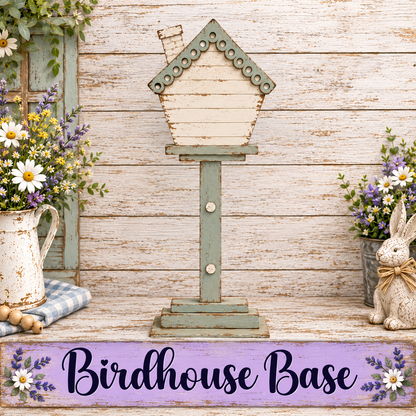 Unfinished MDF Birdhouse Interchangeable Base