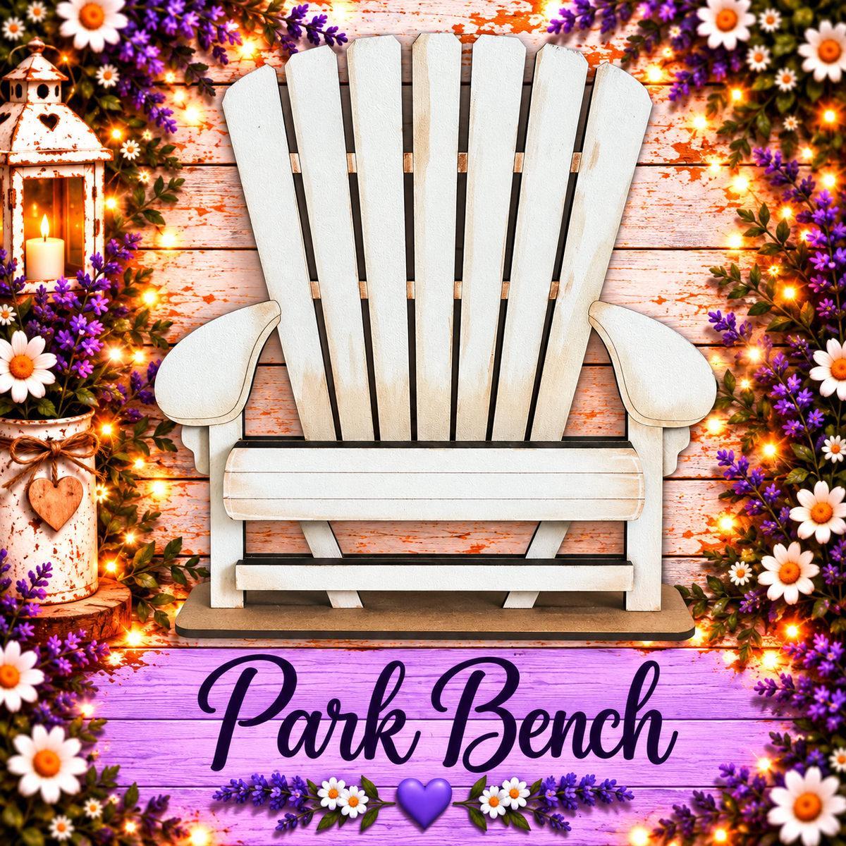 Unfinished MDF Interchangeable Adirondack Chair Base