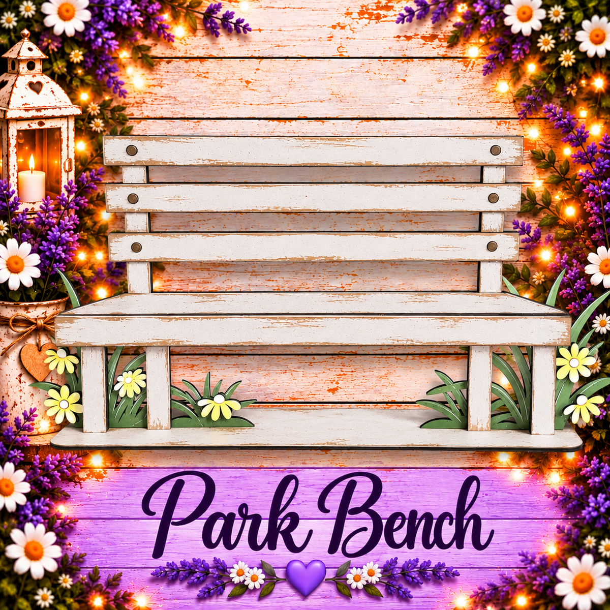Unfinished MDF Interchangeable Park Bench Base