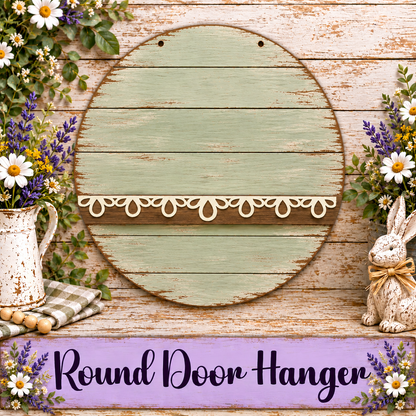 Unfinished MDF Round Door Hanger Interchangeable Base