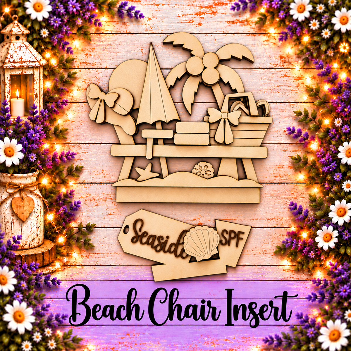 Unfinished MDF Beach Chair Insert