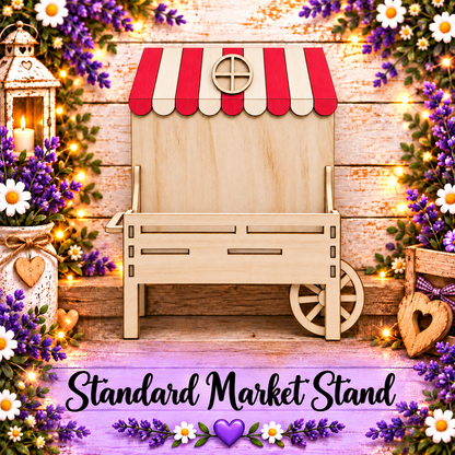 Unfinished MDF Standard Market Cart