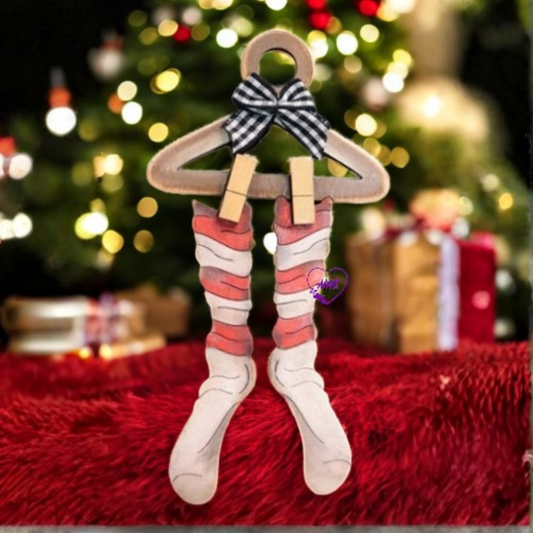 Santa Socks Christmas Ornament