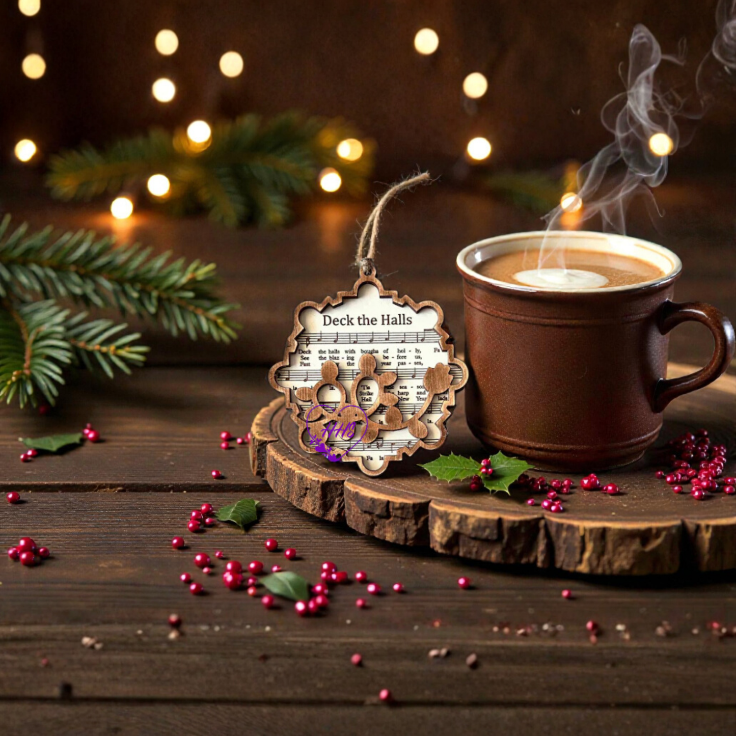 Sheet Music Christmas Ornament Collection – Layered Holiday Icons