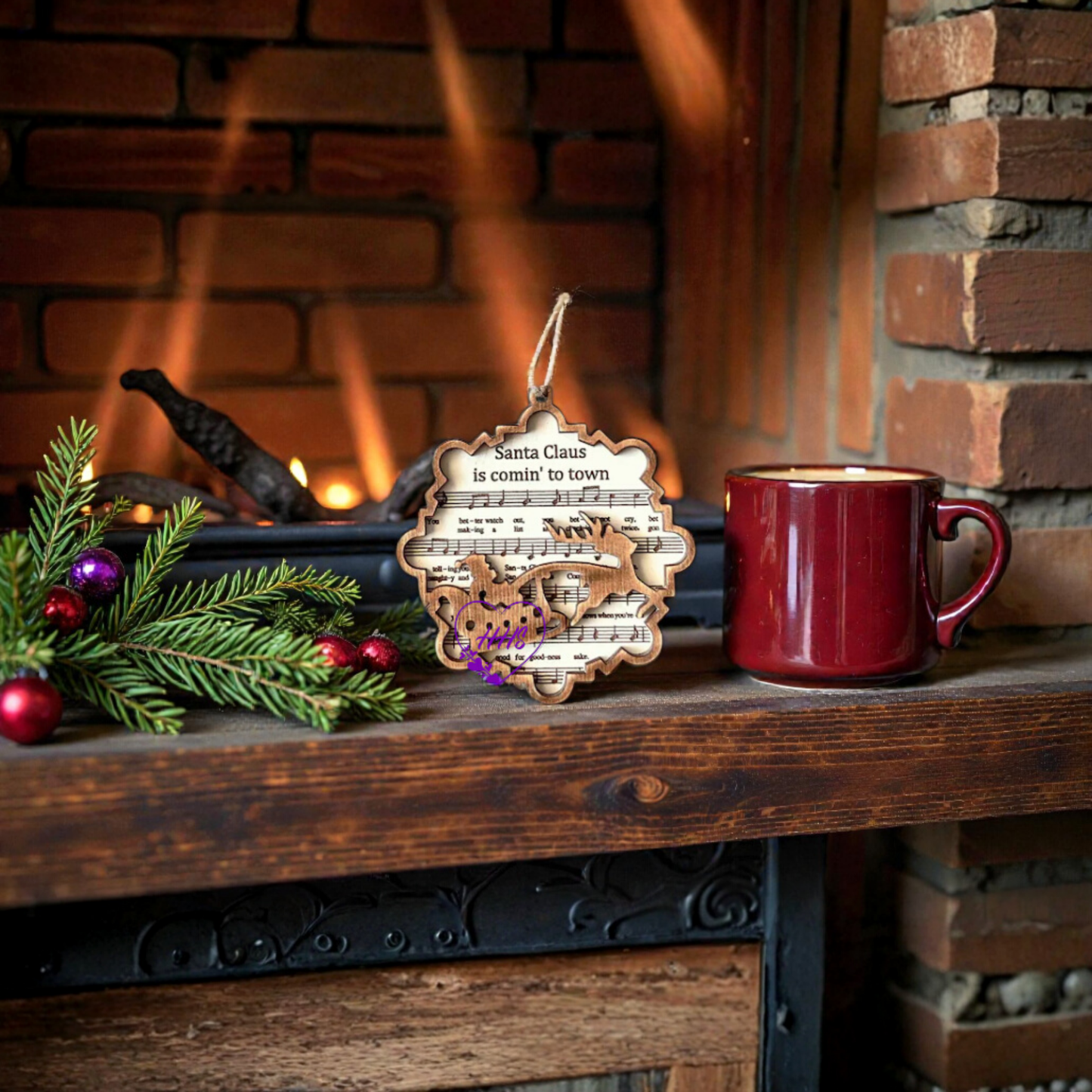 Sheet Music Christmas Ornament Collection – Layered Holiday Icons