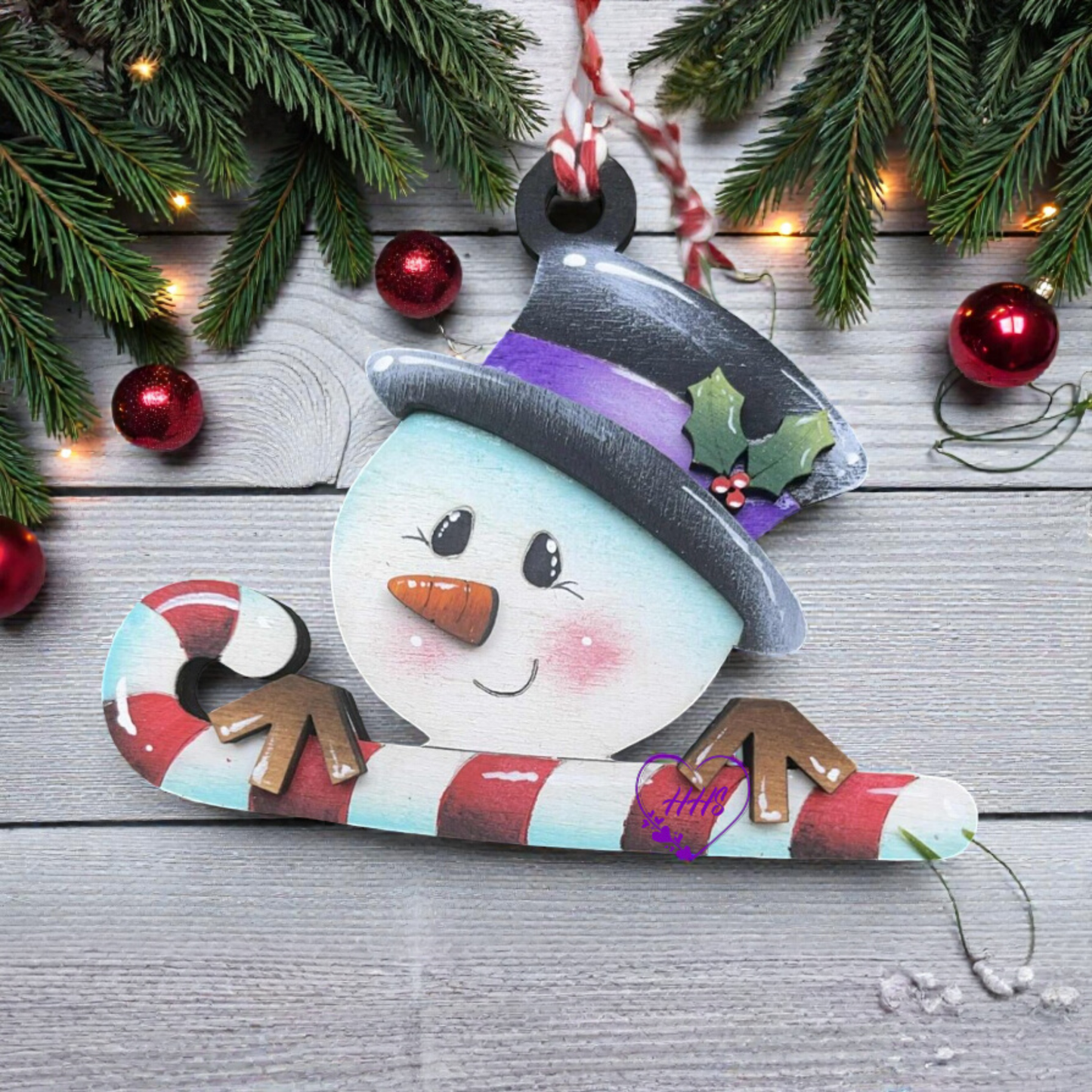 Whimsical Snowman Ornament Set – Layered Christmas Characters