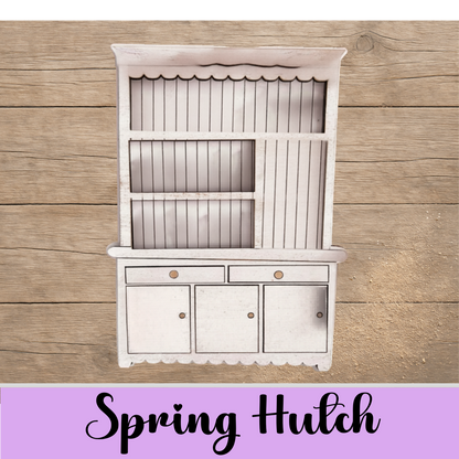 Laser-Cut Wooden Spring Hutch: Seasonal Decor