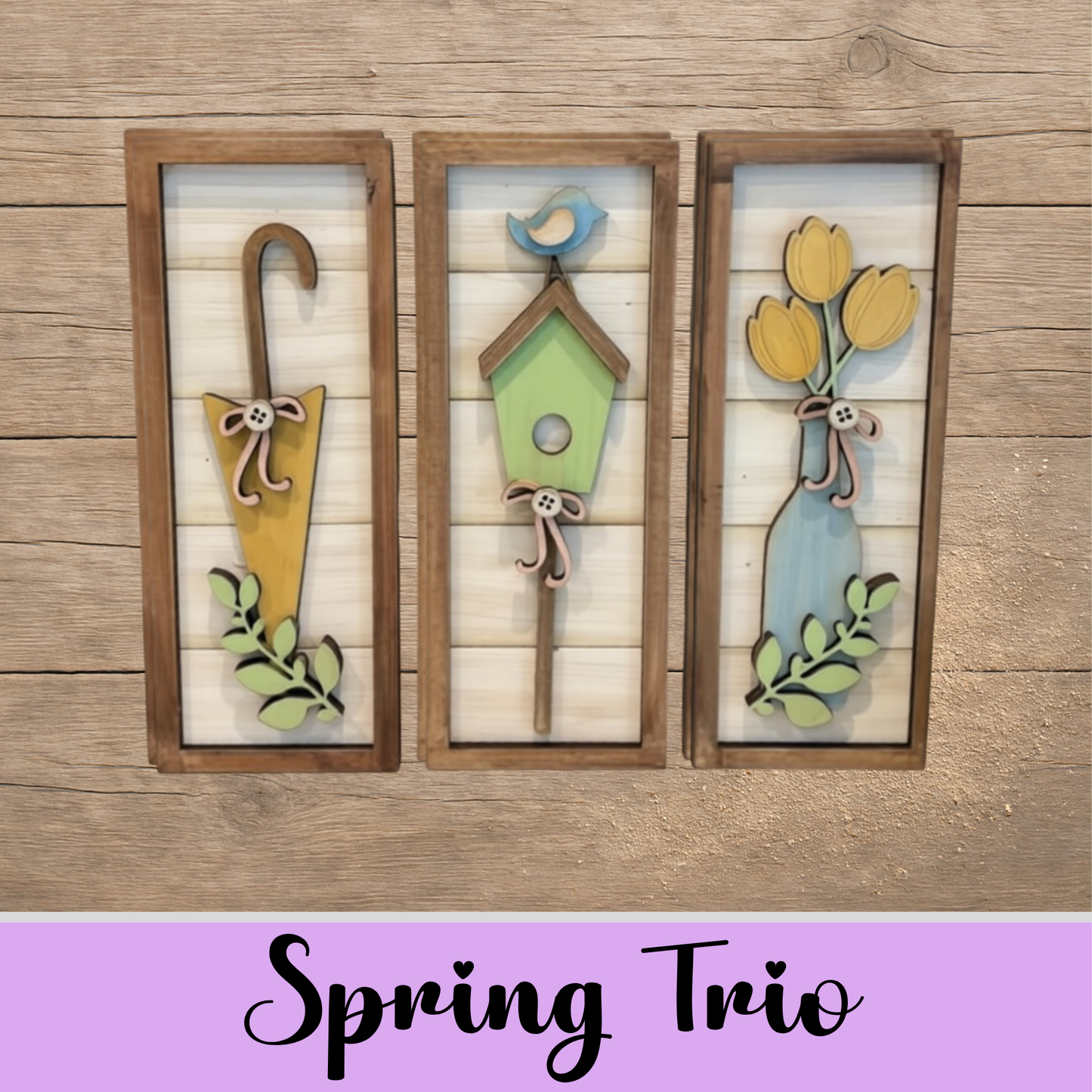 Unfinished MDF Spring Trio