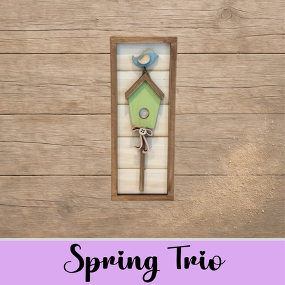 Unfinished MDF Spring Trio