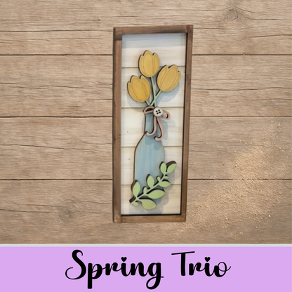 Unfinished MDF Spring Trio